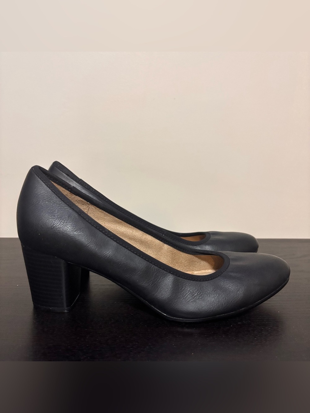 Naturalizer N5 Comfort Round-Toe Block Heel Pumps | Womens Sz 9